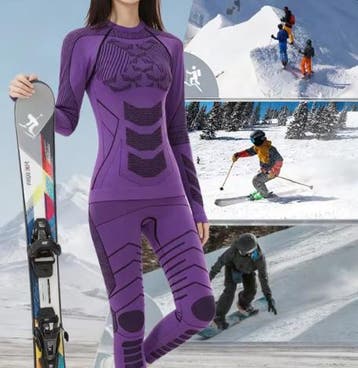 Dames Thermisch Ondergoed Set Warm Ademend Stretch Slim Fit, Verzenden, Nieuw