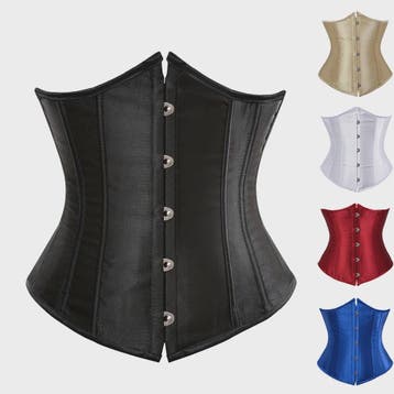 Steampunk Underbust Corset met Vetersluiting - Taille Traine, Verzenden