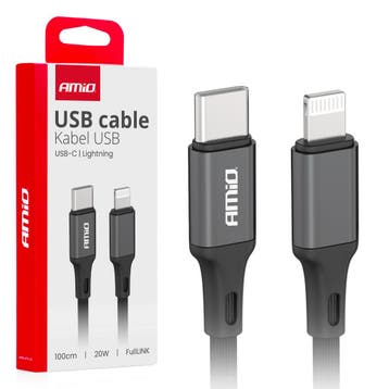 USB-C to Lightning 20W 100cm FullLINK AMIO-03904, Verzenden, Nieuw