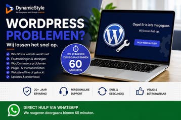 WordPress Problemen? Snelle Hulp | €69 p/u, Webdesign