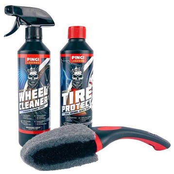 Pingi Car Care Schoonmaakset Wheel Brush 3-delig, Verzenden