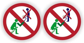 WC Sticker - Zittend Plassen – 2 St (202.05), Verzenden, Nieuw, Overige typen