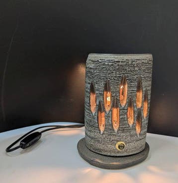 Tafellamp - Shigaraki Ware “Hechimon” keramische tafellamp