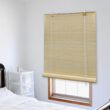 vidaXL Rolgordijn 80x220 cm bamboe naturel, Huis en Inrichting, Verzenden, Nieuw, Bruin