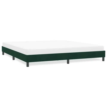 vidaXL Bedframe zonder matras 180x210 cm fluweel donkergroen, Verzenden, Stof, Groen, Nieuw