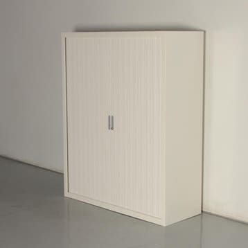 Haworth roldeurkast, wit, 147 x 120 cm, incl. 3 legborden, Huis en Inrichting, Kasten | Roldeurkasten en Archiefkasten, Ophalen of Verzenden