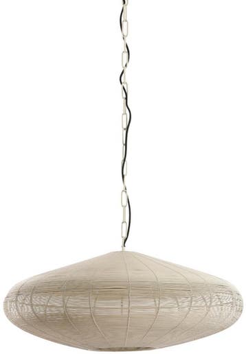 2dekans | Light & Living Hanglamp Bahoto 60cm – Mat Crème –, Ophalen of Verzenden, Zo goed als nieuw