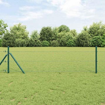 vidaXL zeshoekig gaashek met grondbevestiging 10 x 0,4 m, Verzenden, Nieuw, IJzer