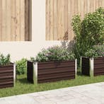 vidaXL Plantenbak verhoogd 100x40x45 cm gegalvaniseerd staal, Tuin en Terras, 100 cm of meer, Verzenden, Nieuw, Metaal