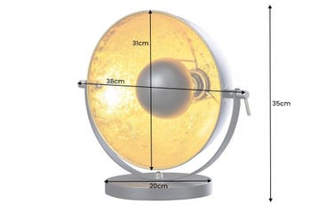 Tafellamp STUDIO 40cm zwart goud - 37140, Ophalen of Verzenden, Nieuw