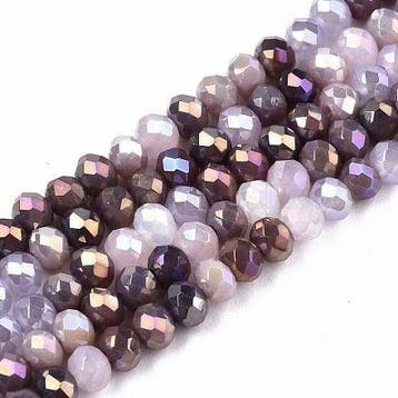 1 x Streng Glaskralen Facet rondelle briolette 3.5x3mm –.., Ophalen of Verzenden, Nieuw, Kraal