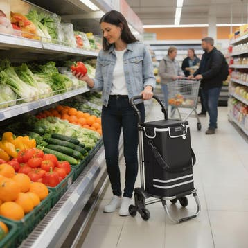 Boodschappentrolley Shopper, 3-in-1, opklapbaar, met koeltas, Verzenden, Nieuw