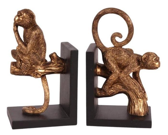 Boekensteunen - Hars - Monkey, Antiek en Kunst, Kunst | Designobjecten
