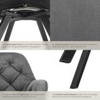 2dekans | tectake® - Draaistoel in fluweellook -, Huis en Inrichting, Stoelen, Ophalen of Verzenden, Zo goed als nieuw