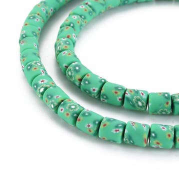20 x handgemaakte polymeer klei kralen bloem aquamarine 6..., Ophalen of Verzenden, Nieuw, Kraal