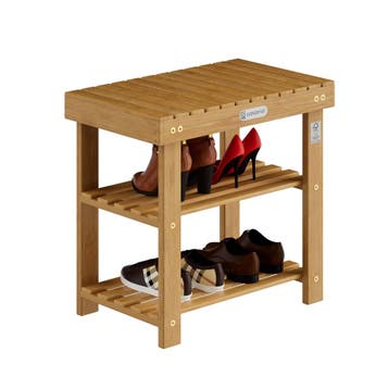 Schoenenrek 2in1 acaciahout FSC®-gecertificeerd 50x33x46cm, Verzenden