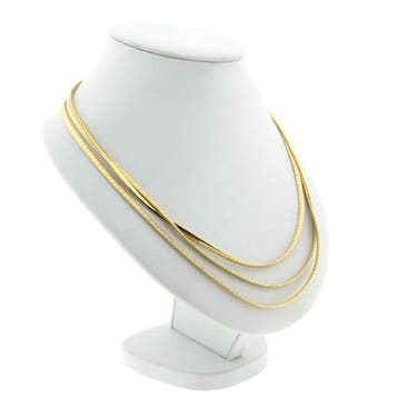 Gouden gematteerde omega schakelcollier (Ketting), Sieraden, Tassen en Uiterlijk, Ophalen of Verzenden, Gebruikt, Goud, Goud