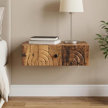 vidaXL Wandmontage Zijtafel 59 x 34,5 x 17 cm Bewerkt hout, Huis en Inrichting, Verzenden, Nieuw