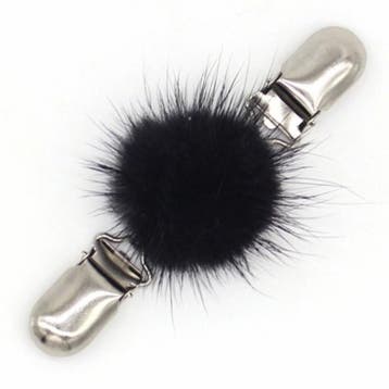 Fako Bijoux - Vestsluiting - Vestclip - Bontje - Zwart, Verzenden, Nieuw
