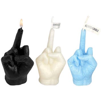 Grappige Geurkaars Middelvinger van Sojawas Decoratie, Huis en Inrichting, Woonaccessoires | Kandelaars en Kaarsen, Verzenden