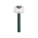 Modern buiten paaltje groen met ribbelglas incl. LED solar, Verzenden, Nieuw