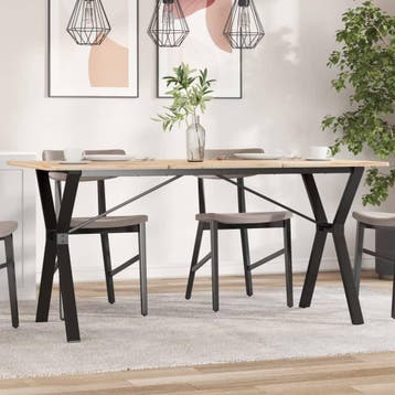 vidaXL Eettafelpoten Y-frame 140x60x73 cm staal, Verzenden, Nieuw