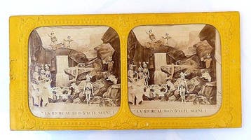 Diablerie tissue stereoview by publisher Adolphe Block - La