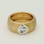 Ring - 14 karaat Geel goud Diamant (Natuurlijk), Sieraden, Tassen en Uiterlijk, Ringen, Nieuw