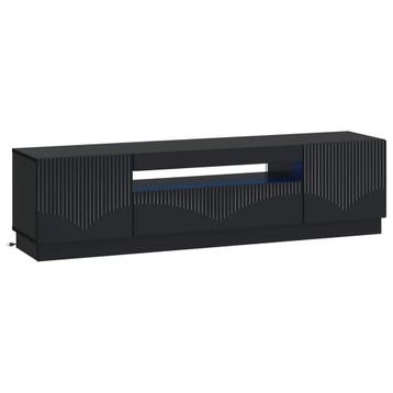 vidaXL LED tv-meubel Zwart Bewerkt hout, Minder dan 50 cm, Verzenden, Nieuw, Minder dan 100 cm