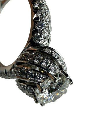 Ring - 18 karaat Witgoud - 2.63ct. tw. Diamant (Natuurlijk), Nieuw