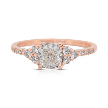 Ring - 18 karaat Roségoud - 1.16ct. tw. Diamant (Natuurlijk), Sieraden, Tassen en Uiterlijk, Ringen, Nieuw