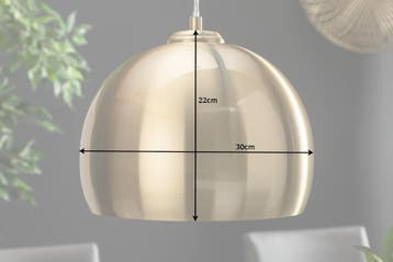 Hanglamp GOLDEN BALL 30cm metaal goud - 39439, Ophalen of Verzenden, Nieuw