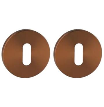 Set van twee sleutelplaatjes ø52x6mm Permafix PVD brons, Verzenden, Nieuw