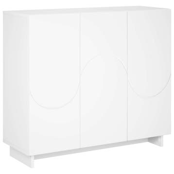 vidaXL Dressoir Wit 85,5 x 31 x 75 cm Bewerkt hout, Verzenden, Nieuw, 50 tot 100 cm, 25 tot 50 cm