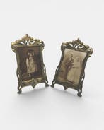 Fotolijst (2)- Art Nouveau 1900 - Verguld messing, Antiek en Kunst