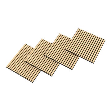 Akoestisch wandpaneel Vang 8 stuks 2,88 m² eikenkleurig lich, Doe-het-zelf en Verbouw, Platen en Panelen, Verzenden, Nieuw