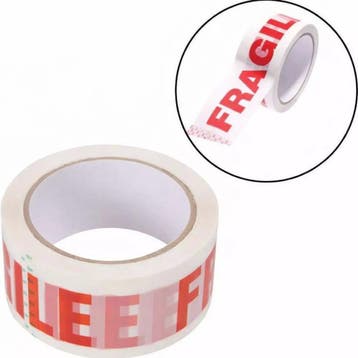 Fixman Inpaktape - Fragile - 48 mm x 66 meter - Witte ach..., Ophalen of Verzenden, Nieuw