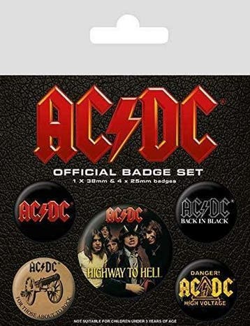 AC/DC Button Albums 5-pack officiële merchandise, Ophalen of Verzenden, Nieuw