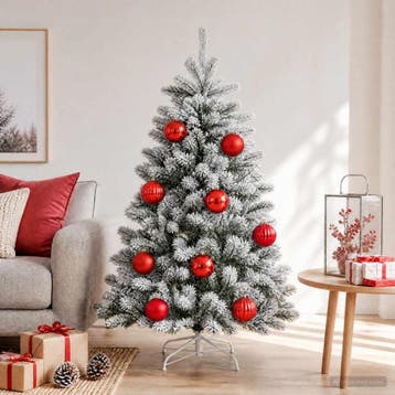 vidaXL Kerstbalset XL 9 st Rood Dia. 15 cm Kunststof, Verzenden, Nieuw