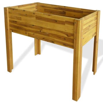 Tuinbak 100x40cm - Acaciahout | Retourdeal | OP=OP, 100 cm of meer, Balkon, Ophalen of Verzenden, Zo goed als nieuw