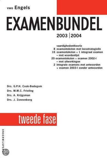 EXAMENBUNDEL VWO ENGELS 2003/2004 - Frieling, Verzenden, Gelezen
