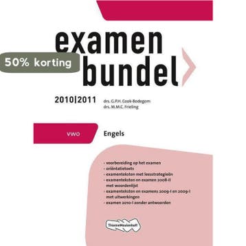 Examenbundel Engels VWO 2010/2011 9789006076172, Verzenden, Gelezen, G.P.H. Cook-Bodegom