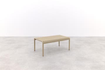 Stripe loungetafel 95x55 cm. - Taupe - Weerbestendig, Verzenden, Nieuw, Rond, Kunststof