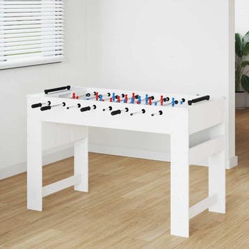 vidaXL Honkbaltafel Wit 125 x 60,5 x 80 cm Bewerkt hout, Verzenden, Nieuw