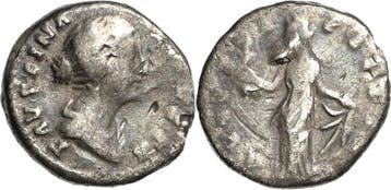Denar nach 176, Kaiserzeit Faustina Filia + 176, Verzenden