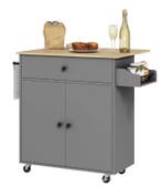 Keukeneiland met Wielen en Klapblad – 106x42x87 cm, Verzenden, Nieuw