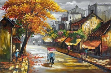 Hung Richard (1966) - Lumière dorée sur le vieux quartier
