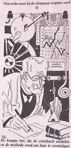 Geloof tegenover wetenschap op spotprent (lijst optie), Verzenden