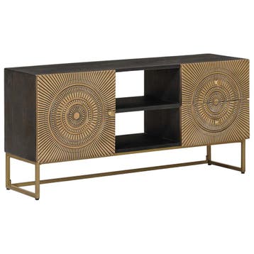 vidaXL TV-kast met lade met plank met opslag Koper 105 x 30, Verzenden, Nieuw