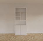 123Kast - Vakkenkast Mendoza 01 - 90x35x220H cm - 2 push to, Verzenden, Nieuw